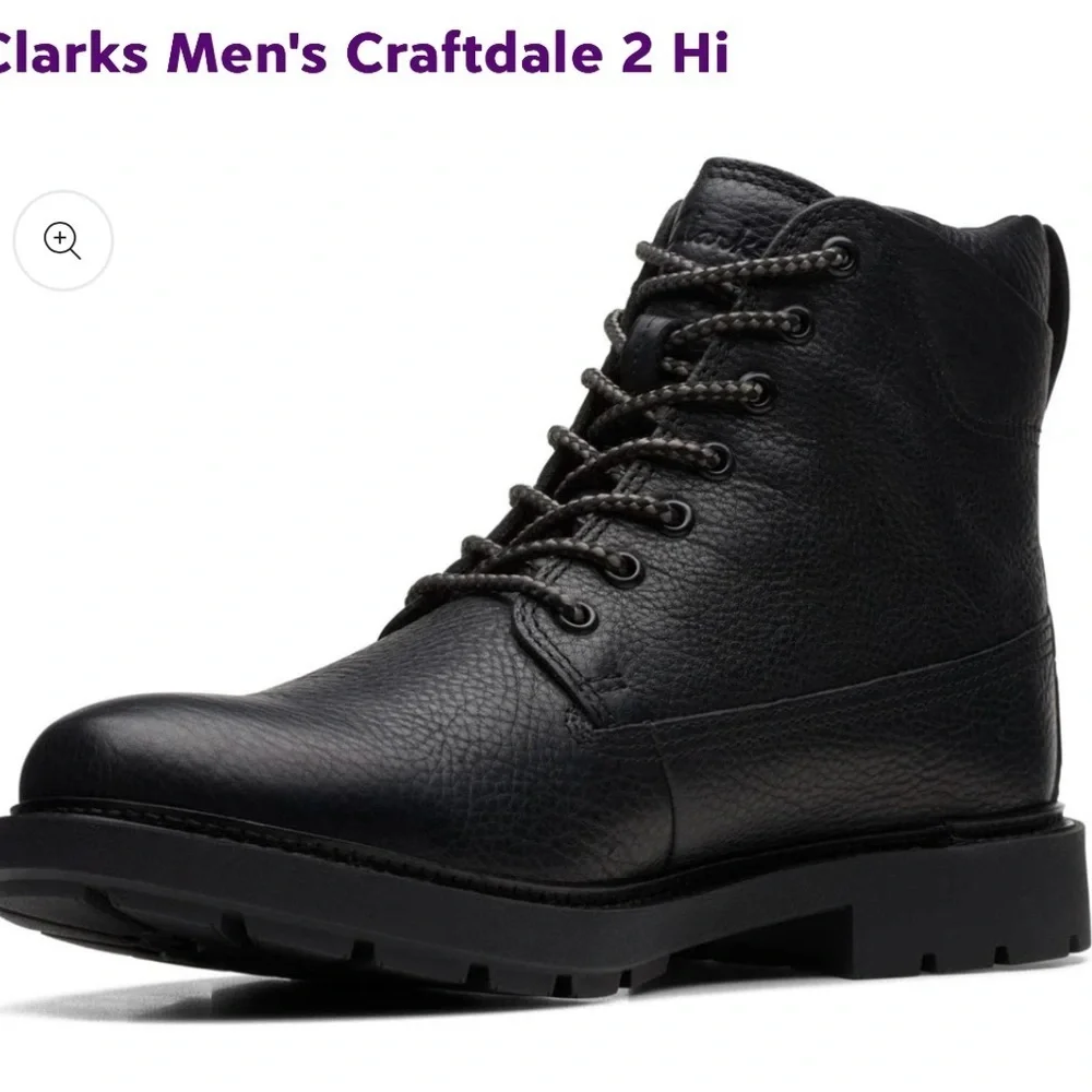 Clarks Men's Black Leather Boots